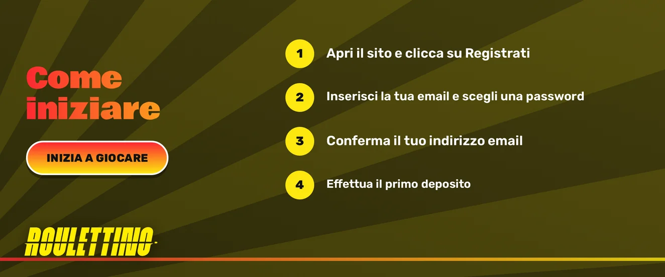 Crea un account giocatore